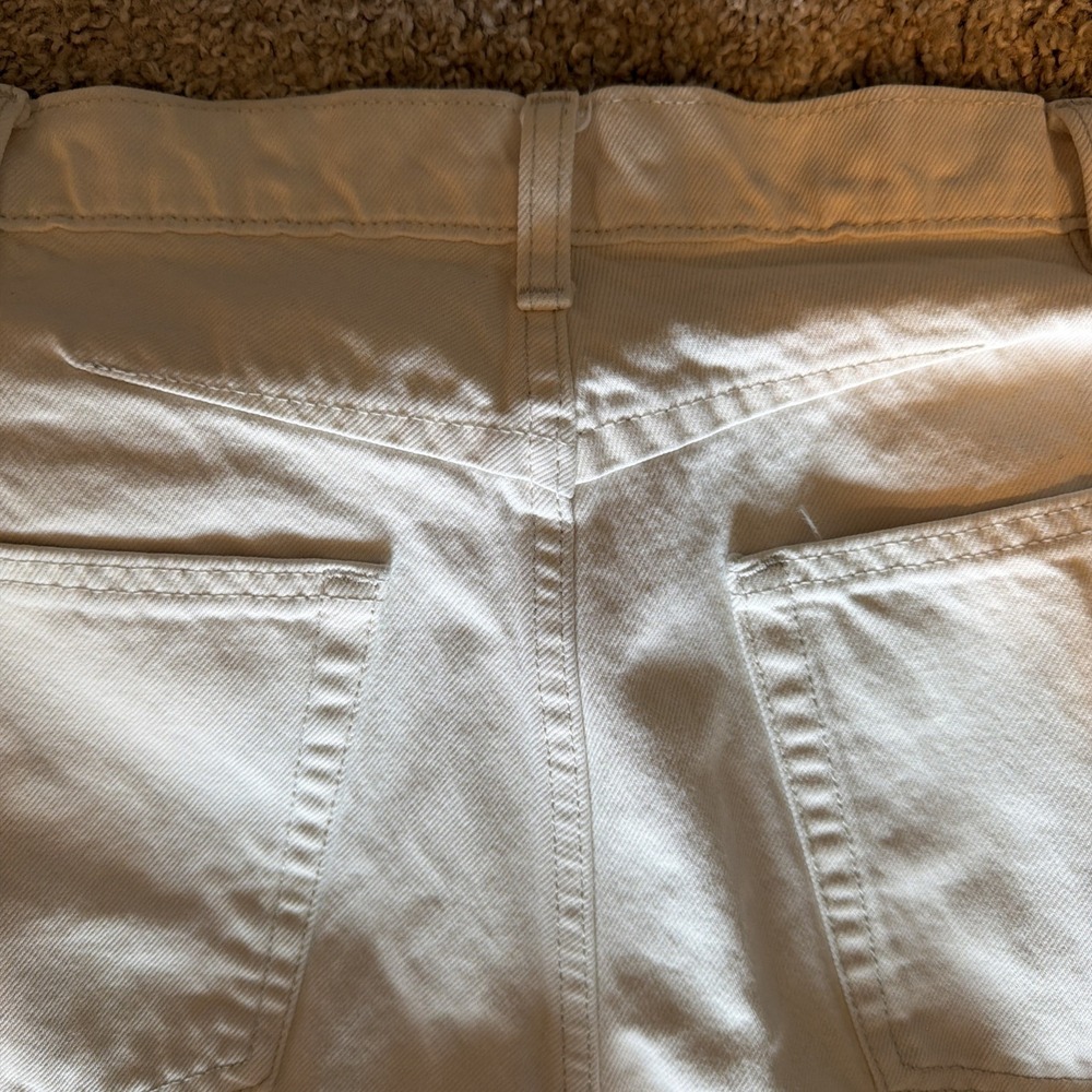 Universal Thread Cropped Vintage  Wide Leg Denim Jeans Women's Cream Sz 16 READ - Picture 8 of 11